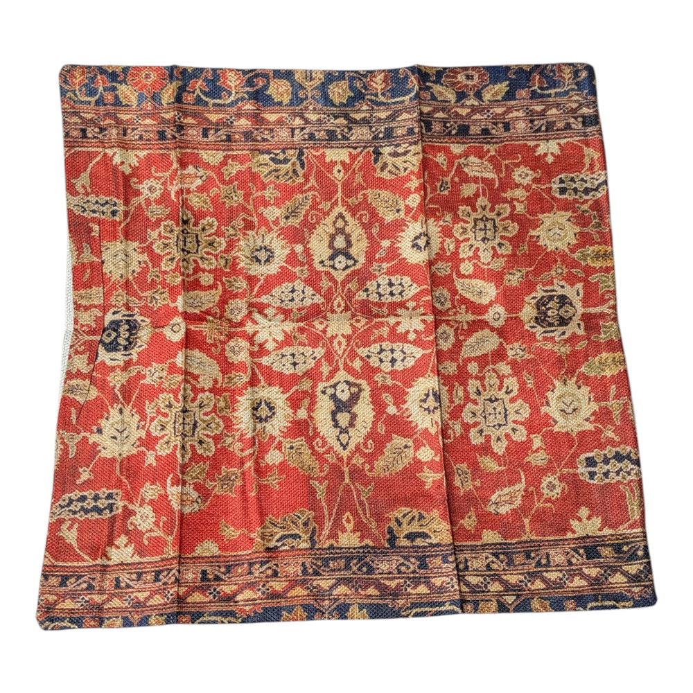 BOHO Pillow CASE-Orange, Blue and Brown Colors-Home Décor - Bedroom Décor 18X18